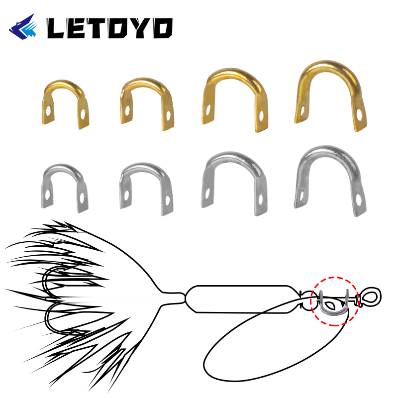 Ice Fishing Tip Up - LETOYO 100pcs Folded Clevises U-Shaped for