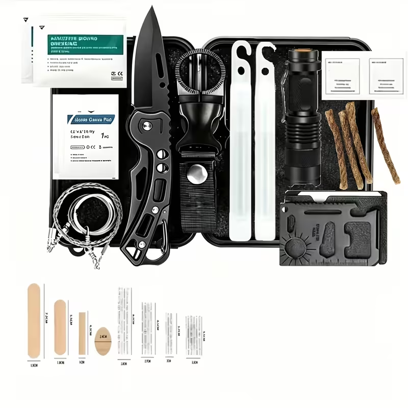 Fishing Equipment Essentials - 62-in-1 survival equipment set, men's tactical