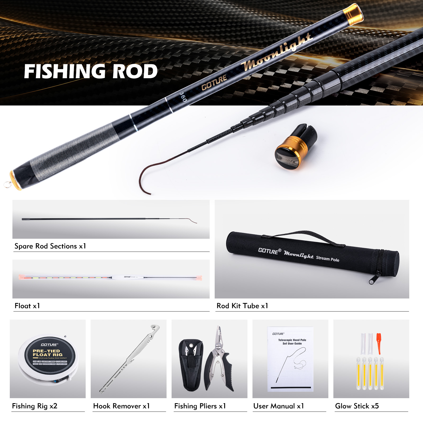 Goture Telescopic Stream Rod w - огляд і ціна Fishing Equipment Bag