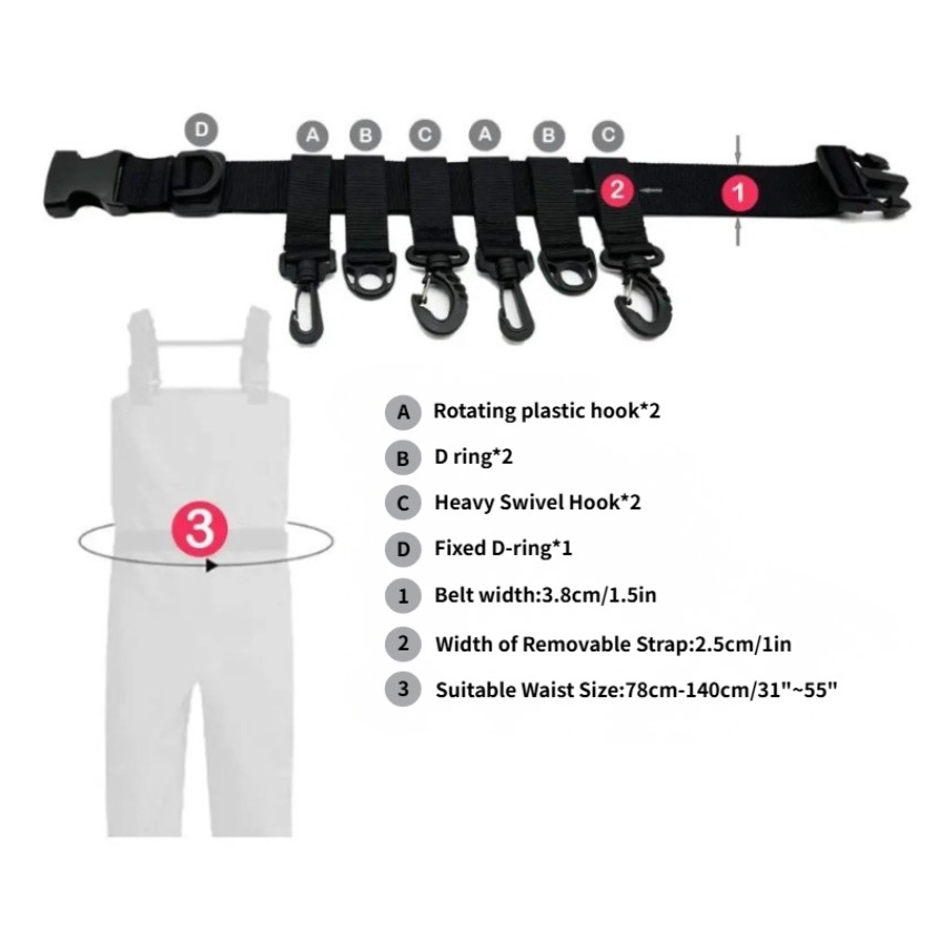 1Pcs Adjustable Wading Belts F - огляд і ціна Fishing Equipment Cheap