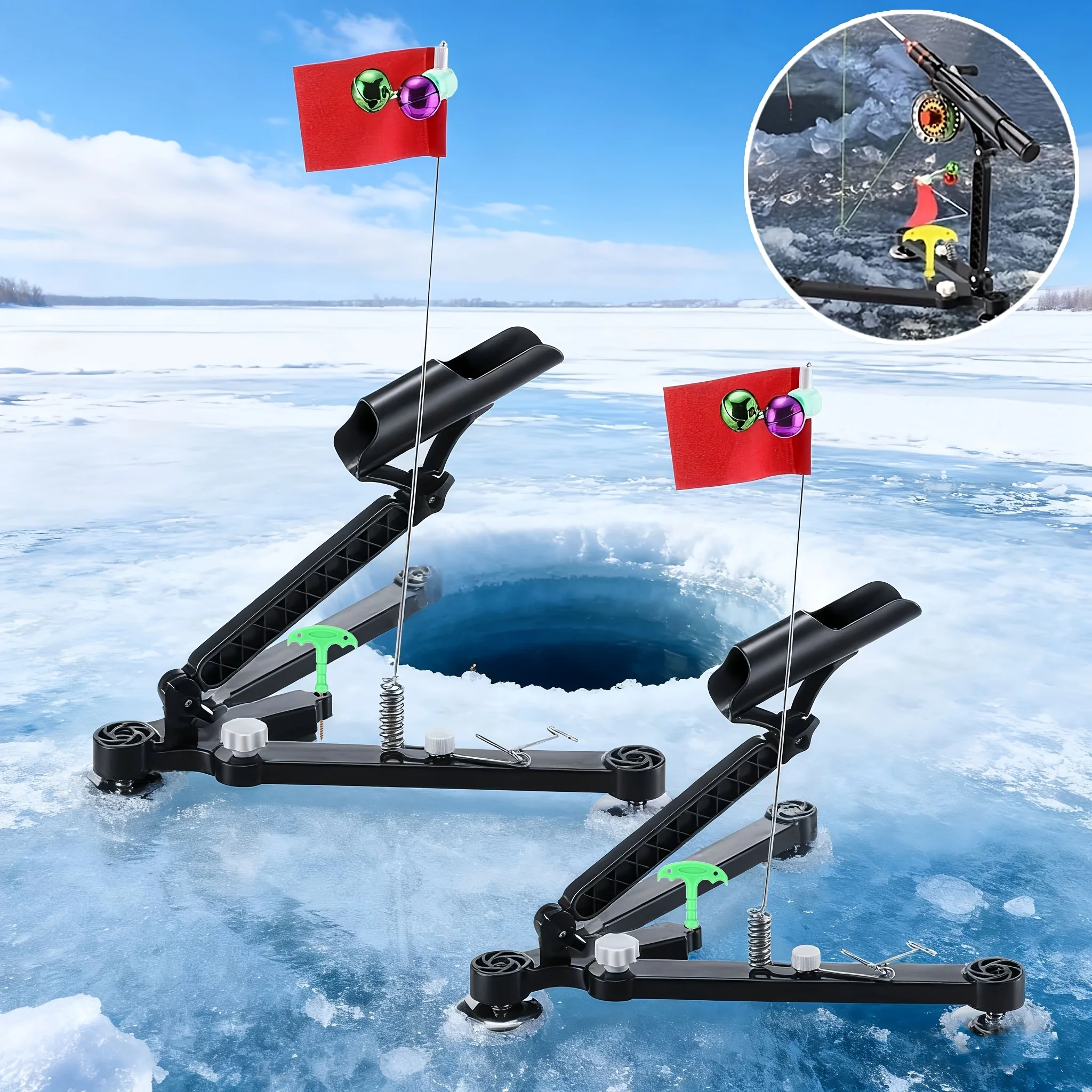 1set Ice Fishing Rod Holder -  - огляд і ціна Ice Fishing Tip Up