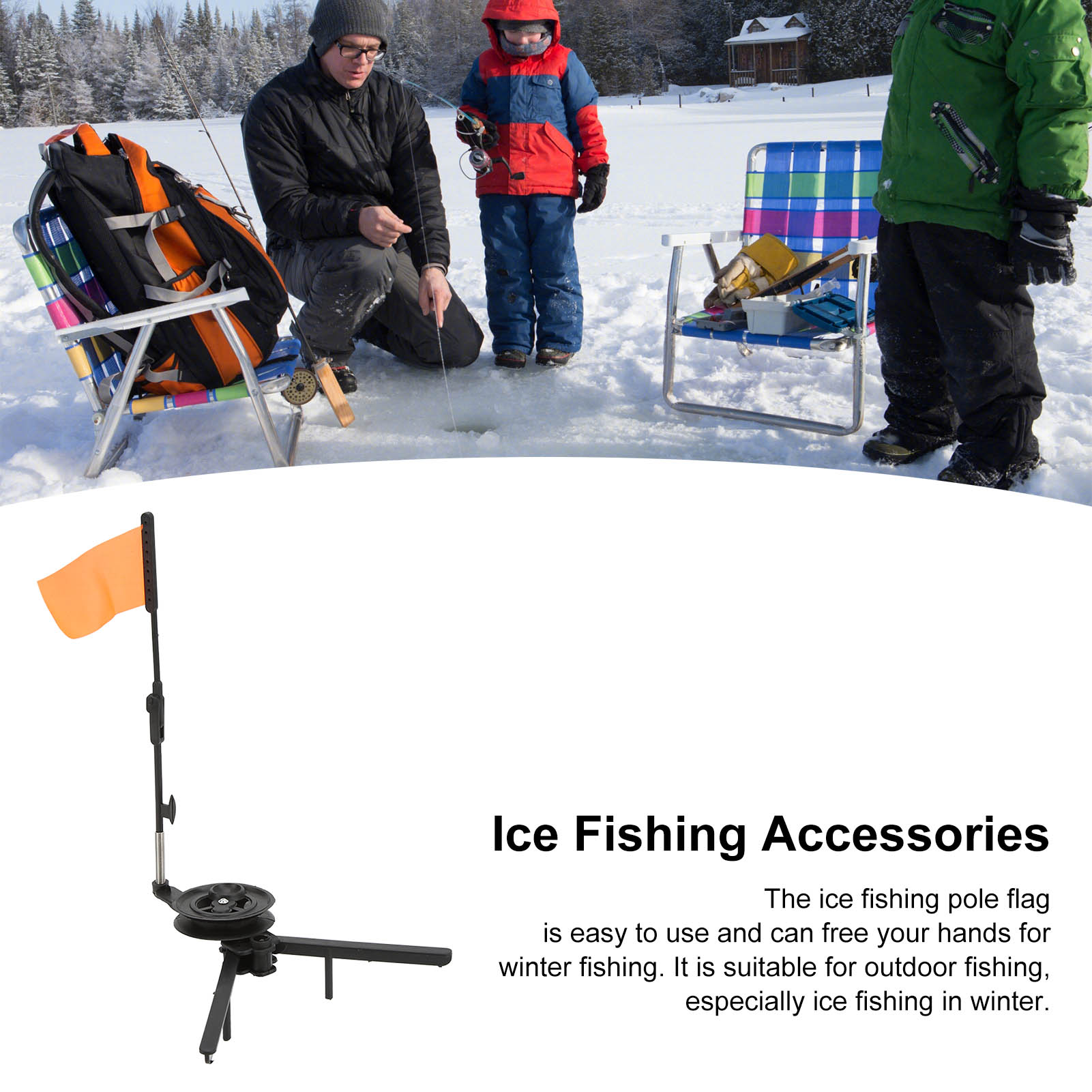 Foldable Ice Fishing Rod Flag  - огляд і ціна Ice Fishing Tip Up